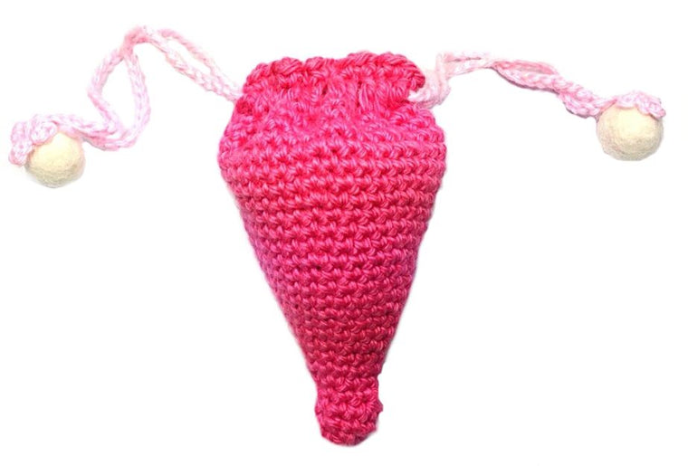 Crochet Uterus cup pouch